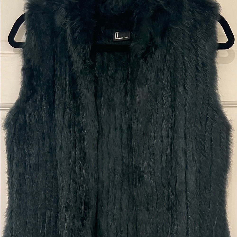 100% Rabbit Fur Love Token Fur Vest